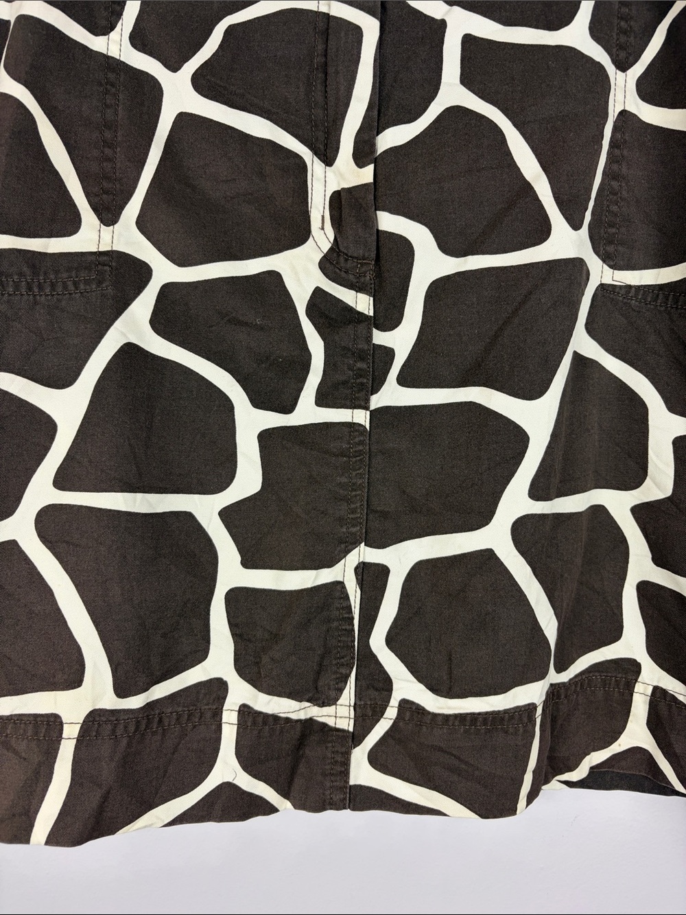 Lands’ End Giraffe Print Cotton Skort Skirt Size 18 Safari Animal Print - Picture 4 of 16